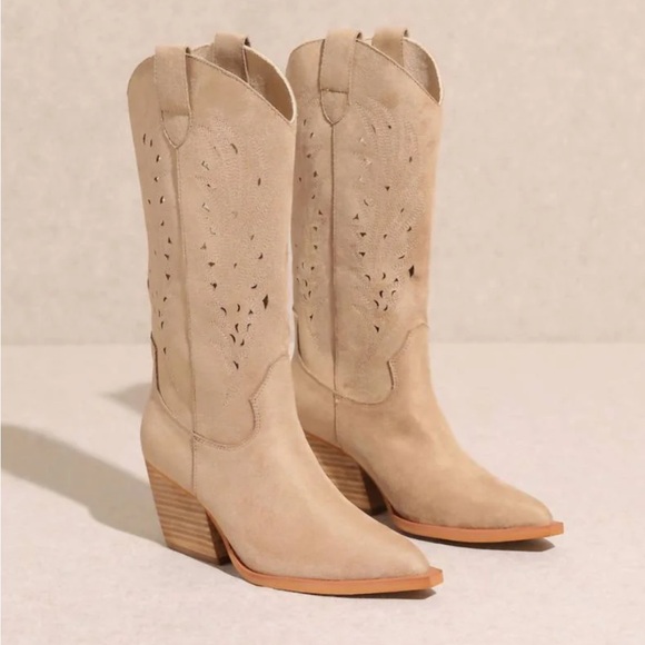 Mi.iM Olivia Western Boot in Beige - Picture 1 of 4